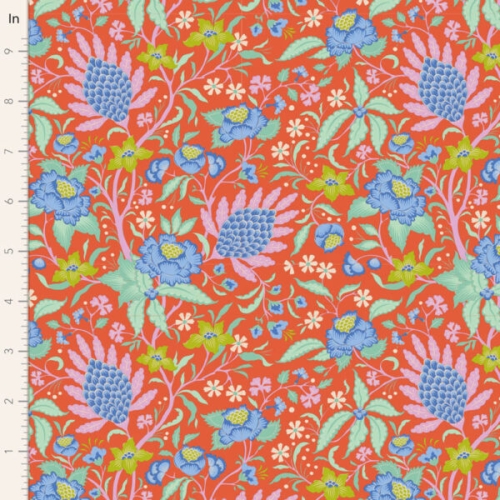 Tilda Patchwork Stoff Baumwolle - Bloomsville Flowertangle Persimmon